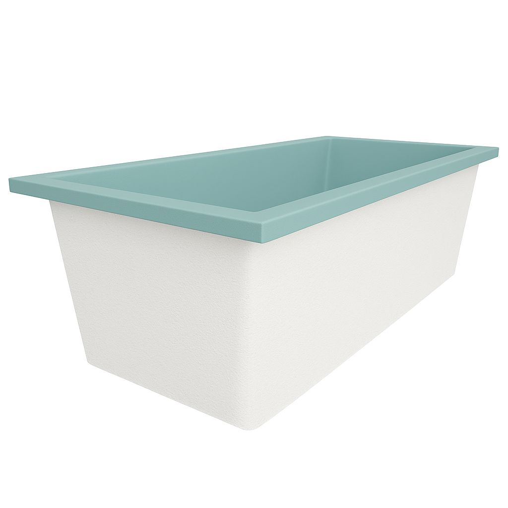 Deep Bathtub 1900 L x 900 W x 600 Soaking Depth Handmade by Omnitub