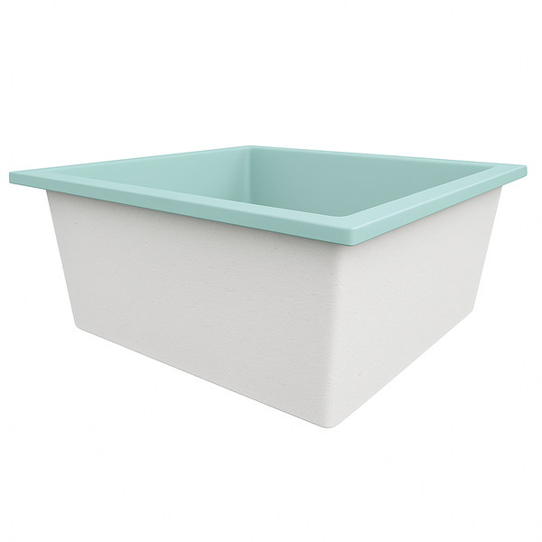Omnitub 1200 x 1200 deep soaking tub 600mm depth square - side angle 3