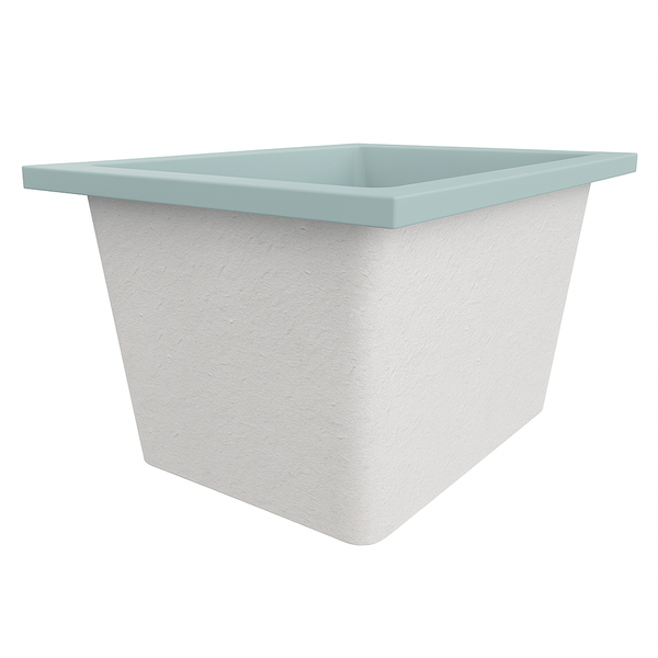Omnitub Solo Max 1050 x 800 handmade UK deep soaking tub 600mm depth rectangular - lifestyle setting 3