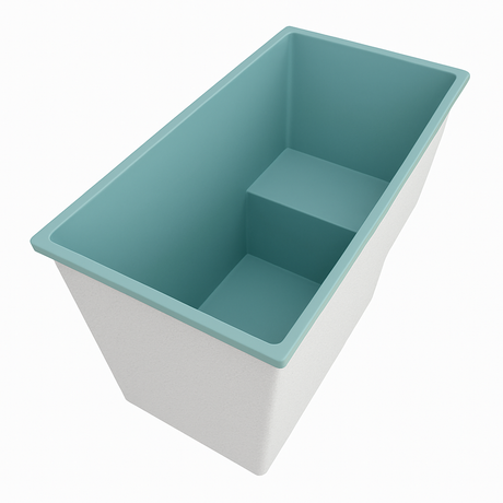 Deep Bathtub With Seat 1495 L x 800 W x 1000 Depth Handmade by Omnitub