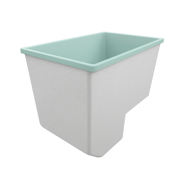 Omnitub 1100 x 700 handmade UK seated soaking tub 1000mm depth rectangular - colour detail 3