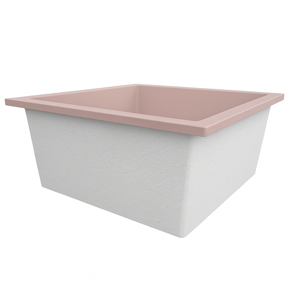 Omnitub Duo Ultra 1500 x 1500 handmade deep soaking tub 600mm depth square - dimensions overview 3