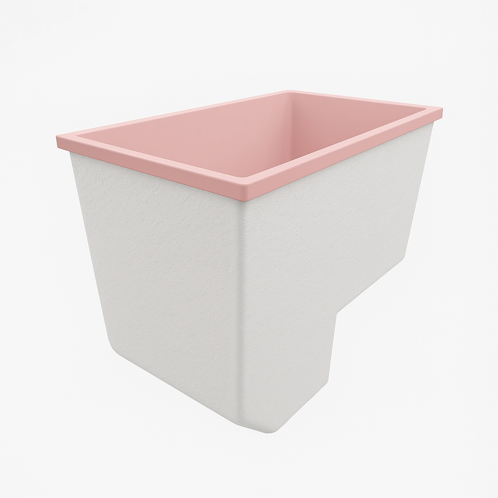 Deep Bathtub With Seat 1100 L x 700 W x 1000 Depth Handmade by Omnitub