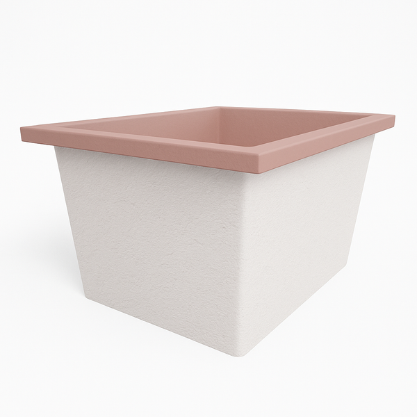 Omnitub Solo Extra 1150 x 900 handmade UK deep soaking tub 600mm depth rectangular - alternate angle 4