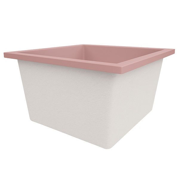 Omnitub Duo Square 1050 x 1050 deep soaking tub 600mm depth square - finish and texture 3