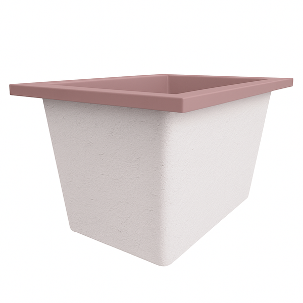 Omnitub Solo Max 1050 x 800 handmade UK deep soaking tub 600mm depth rectangular - dimensions overview 3