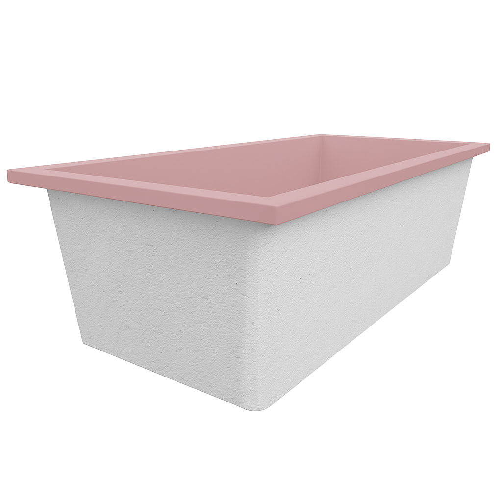 Deep Bathtub 1900 L x 900 W x 600 Soaking Depth Handmade by Omnitub