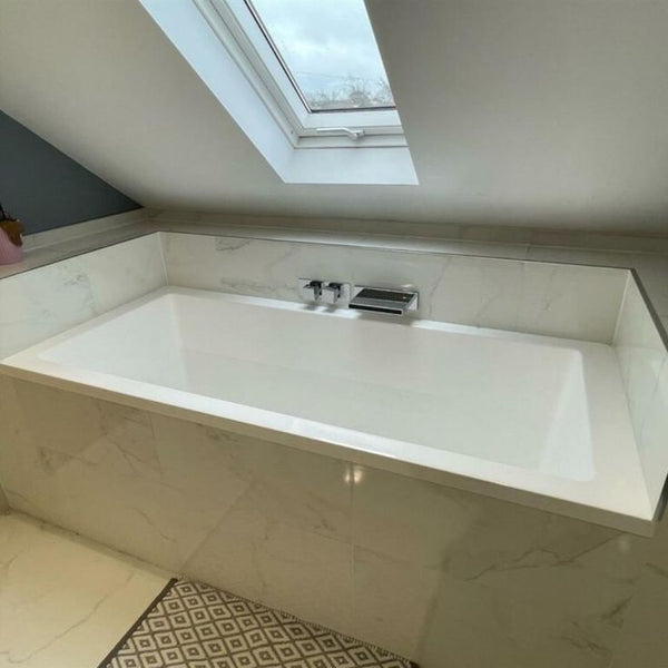 Omnitub Deluxe Plus 1800 x 800 handmade UK deep soaking tub 600mm depth rectangular - top-down view