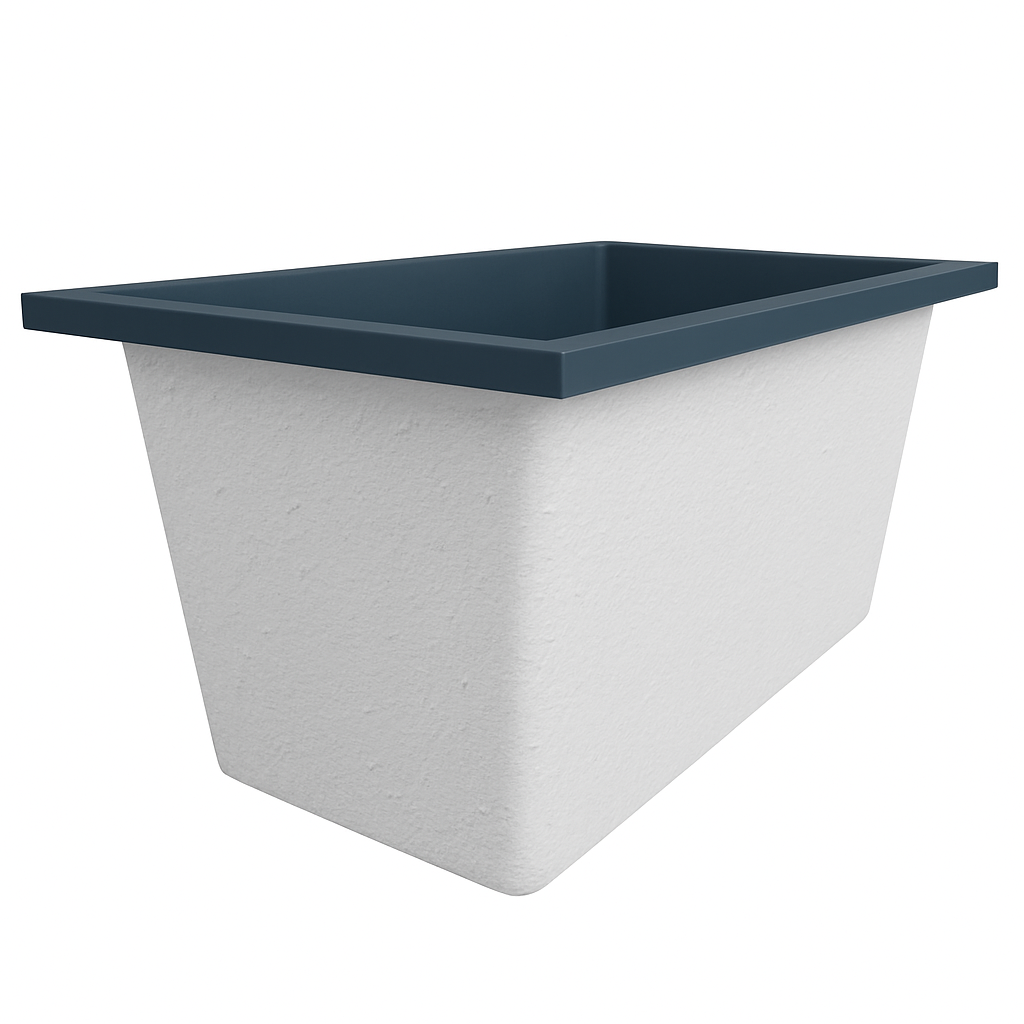 Omnitub 1250 x 750 Deep Soaking Bathtub – 600mm Internal Depth – Rectangular