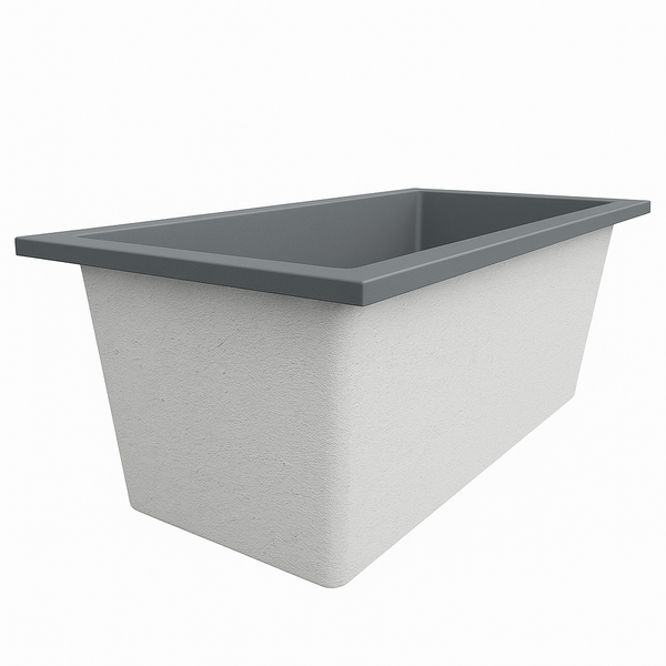 Omnitub Solo Extreme 1600 x 800 handmade UK deep soaking tub 600mm depth rectangular - gallery image 3