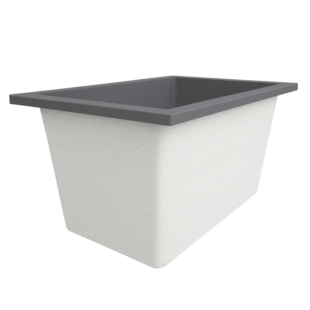 Omnitub 1250 x 750 Deep Soaking Bathtub – 600mm Internal Depth – Rectangular