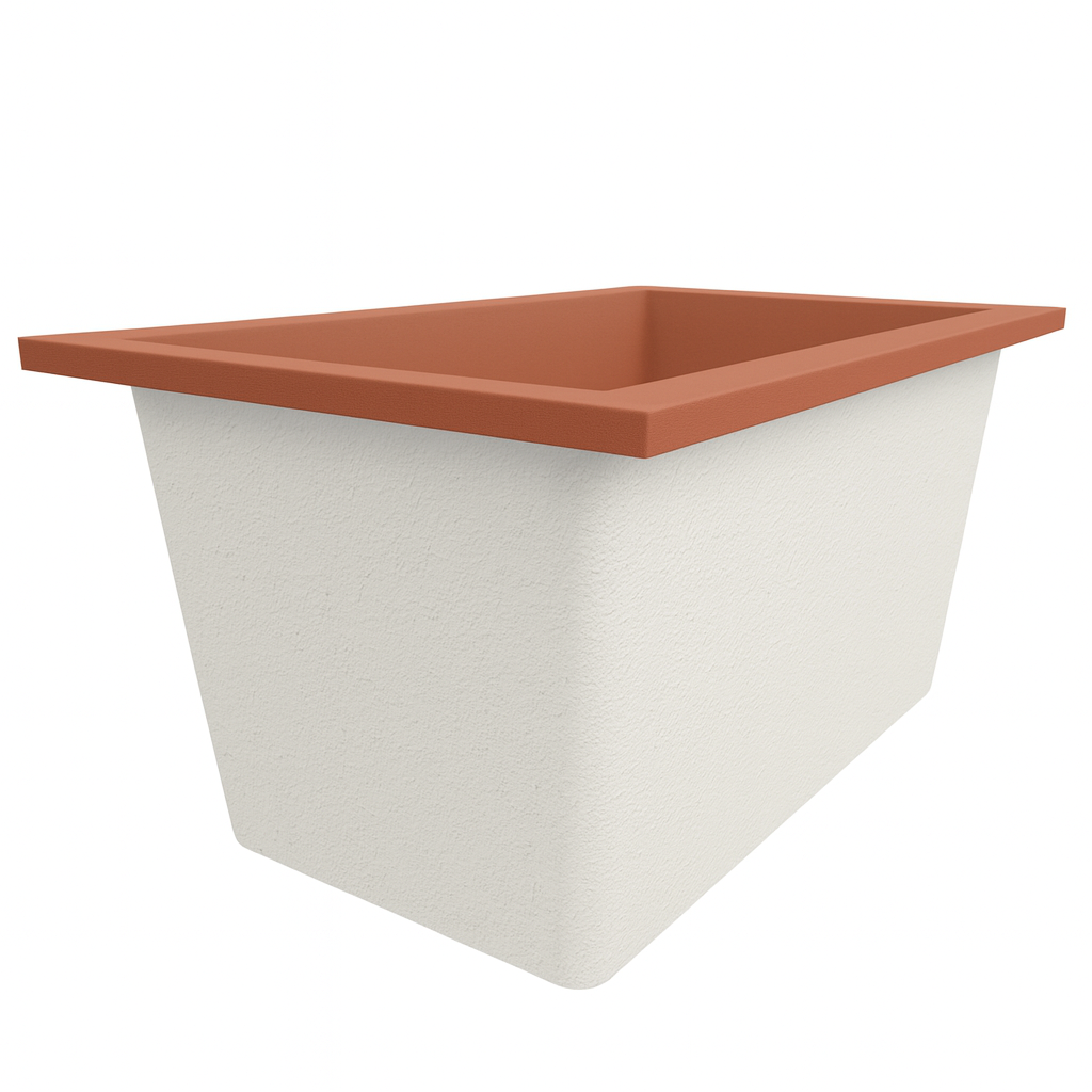 Omnitub 1250 x 750 Deep Soaking Bathtub – 600mm Internal Depth – Rectangular