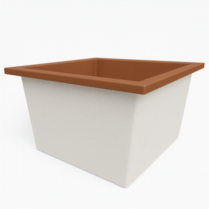 Deep Bathtub 1050 L x 1050 W x 600 Soaking Depth Handmade by Omnitub