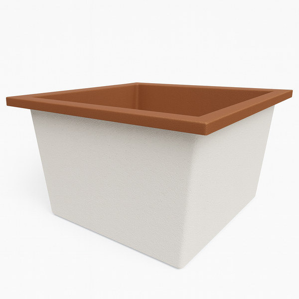 Omnitub Duo Square 1050 x 1050 deep soaking tub 600mm depth square - product detail 3