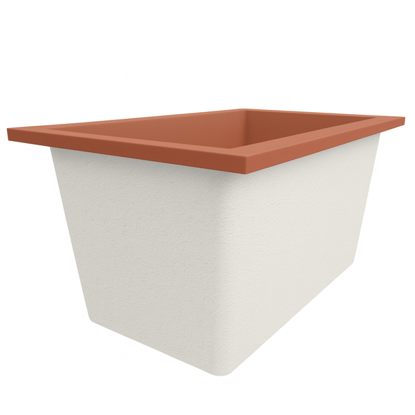 Omnitub Solo Supreme 1250 x 850 UK deep soaking tub 600mm depth rectangular - alternate angle 3