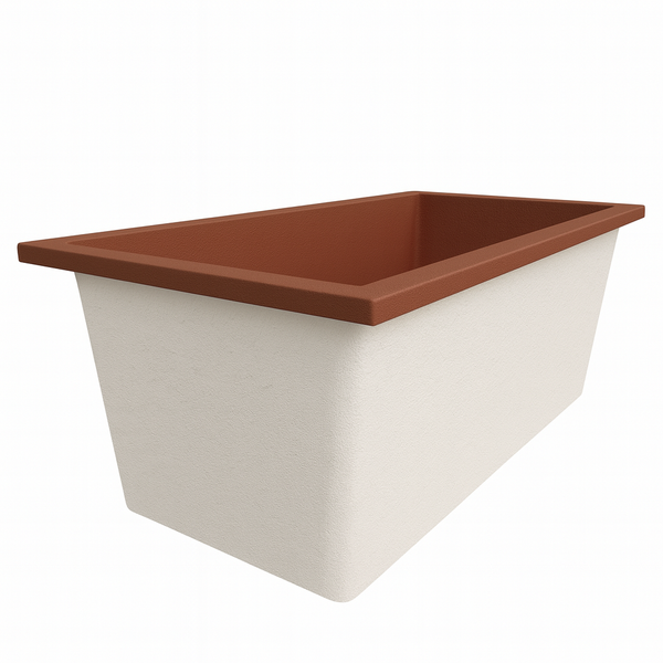 Omnitub 1500 x 800 handmade UK deep soaking tub 600mm depth rectangular - main product view 4