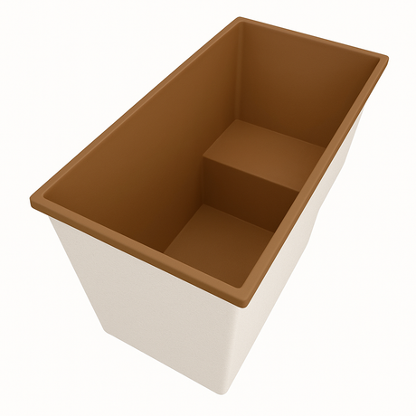Deep Bathtub With Seat 1495 L x 800 W x 1000 Depth Handmade by Omnitub