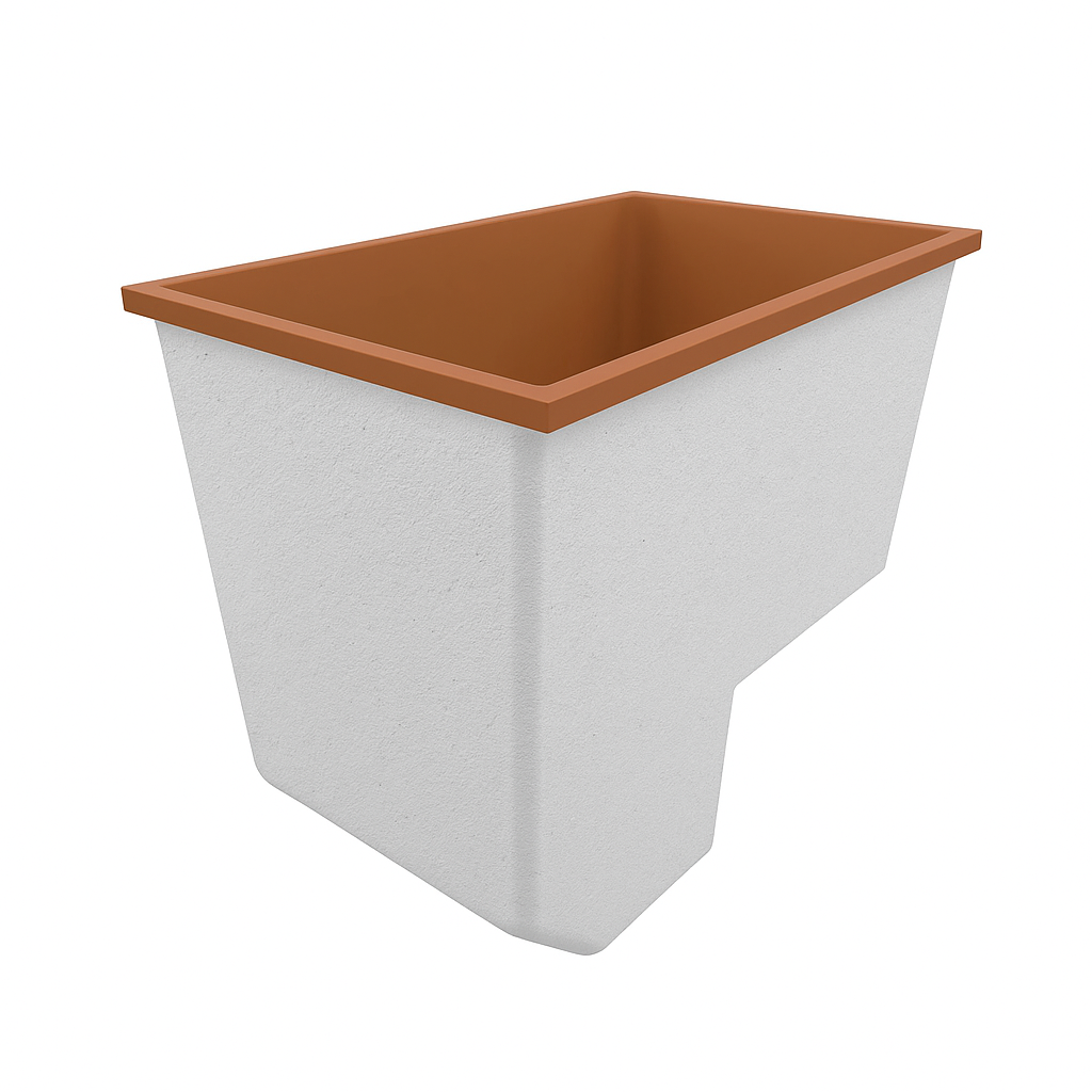 Deep Bathtub With Seat 1100 L x 700 W x 1000 Depth Handmade by Omnitub