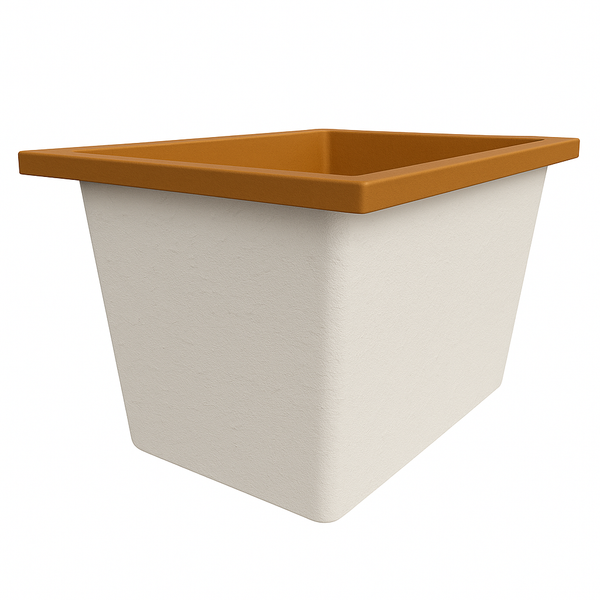 Omnitub Solo Max 1050 x 800 handmade UK deep soaking tub 600mm depth rectangular - product detail 3