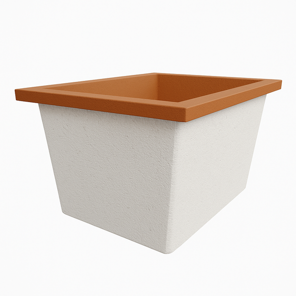 Omnitub Solo Extra 1150 x 900 handmade UK deep soaking tub 600mm depth rectangular - styled setting 4