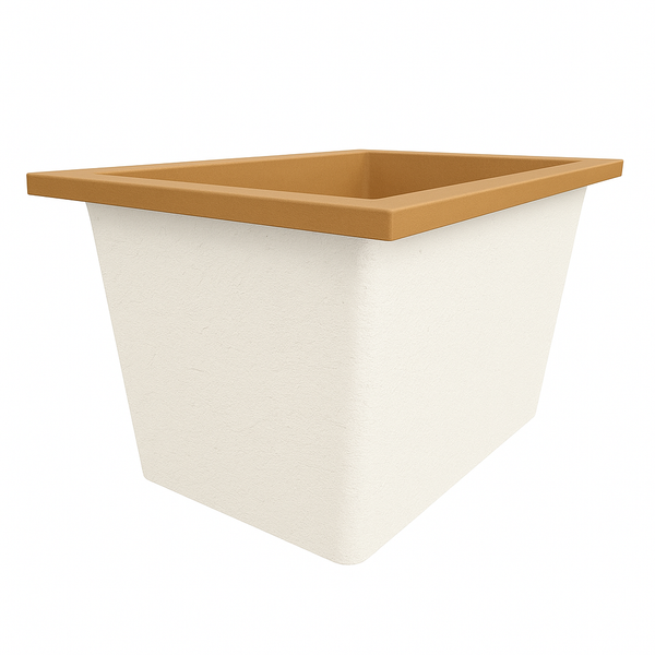 Omnitub Solo Max 1050 x 800 handmade UK deep soaking tub 600mm depth rectangular - alternate angle 3