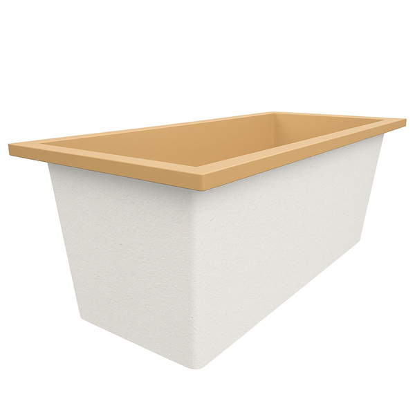 Omnitub Deluxe 1700 x 750 handmade UK deep soaking tub 600mm depth rectangular - top-down view 4