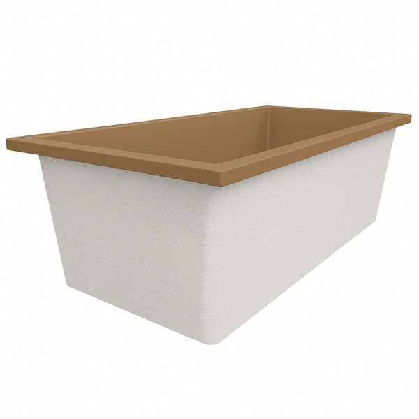 Omnitub Deluxe Plus 1800 x 800 handmade UK deep soaking tub 600mm depth rectangular - styled setting 3