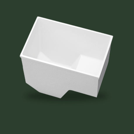 1100 x 700 Matte Deep Seated Whirlpool Bath by Omnitub — looking into the tub