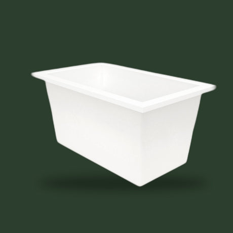 1250 x 750 Deep Whirlpool Bath by Omnitub — three-quarter