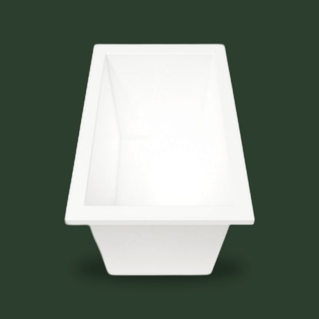 1250 x 750 Deep Whirlpool Bath by Omnitub — end view