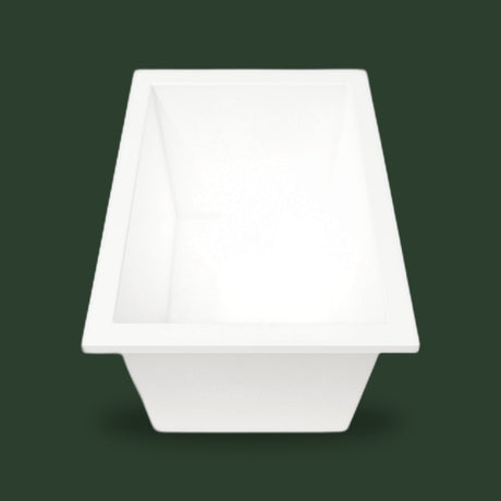 1250 x 850 Deep Whirlpool Bath by Omnitub — end view