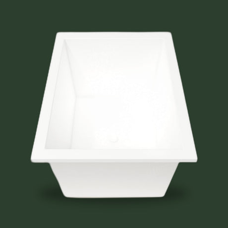 1300 x 950 Deep Whirlpool Bath by Omnitub — end view