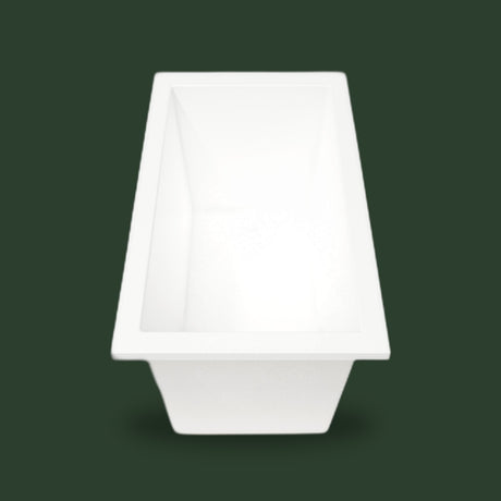 1350 x 750 Deep Whirlpool Bath by Omnitub — end view
