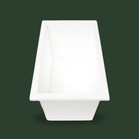 1400 x 800 Deep Whirlpool Bath by Omnitub — end view