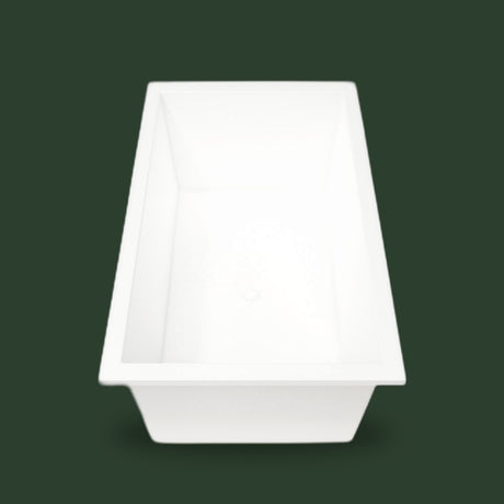 1800 x 1050 Deep Whirlpool Bath by Omnitub — end view