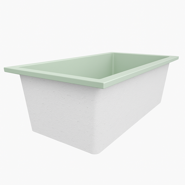 Omnitub Deluxe 1750 x 950 handmade UK deep soaking tub 600mm depth wide rectangular - lifestyle setting 3