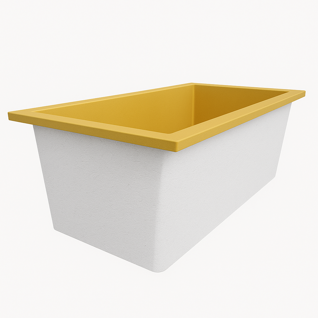 Deep Bathtub 1750 L x 950 W x 600 Soaking Depth Handmade by Omnitub