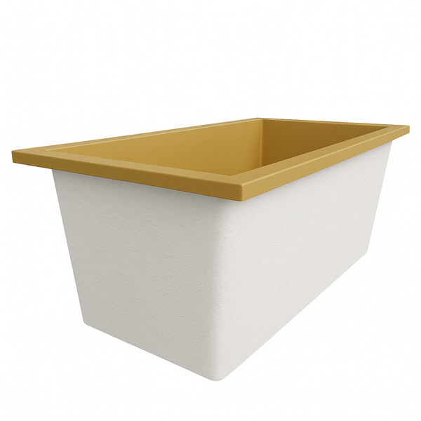 Omnitub 1500 x 800 handmade UK deep soaking tub 600mm depth rectangular - interior detail 4