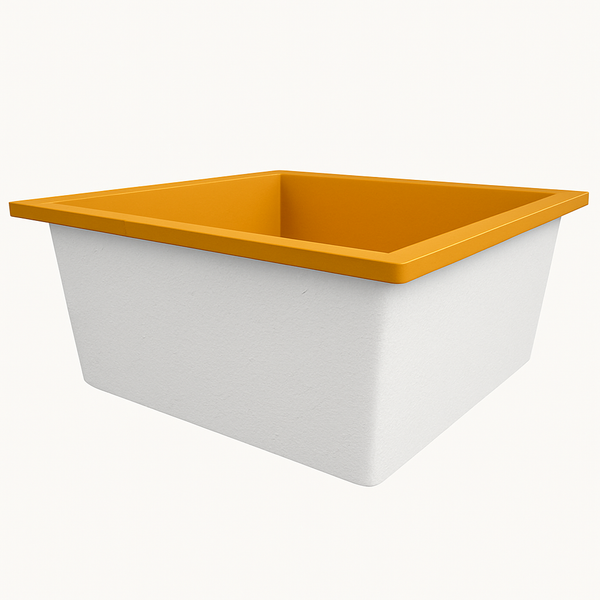 Omnitub 1600 x 1600 deep soaking tub 600mm depth extra large square - finish and texture 3