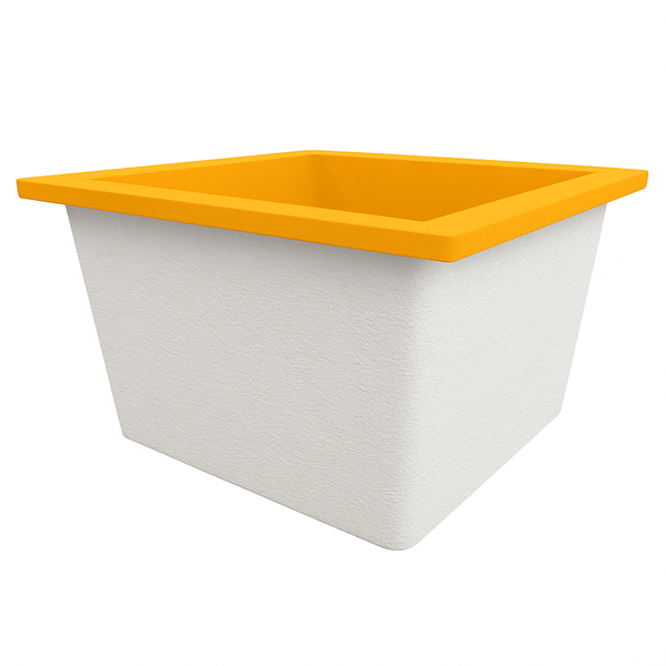 Omnitub Duo Square 1050 x 1050 deep soaking tub 600mm depth square - colour detail 3