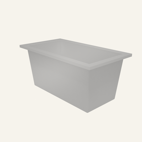 Omnitub 1350 x 750 handmade deep soaking tub 600mm depth in Goose Grey