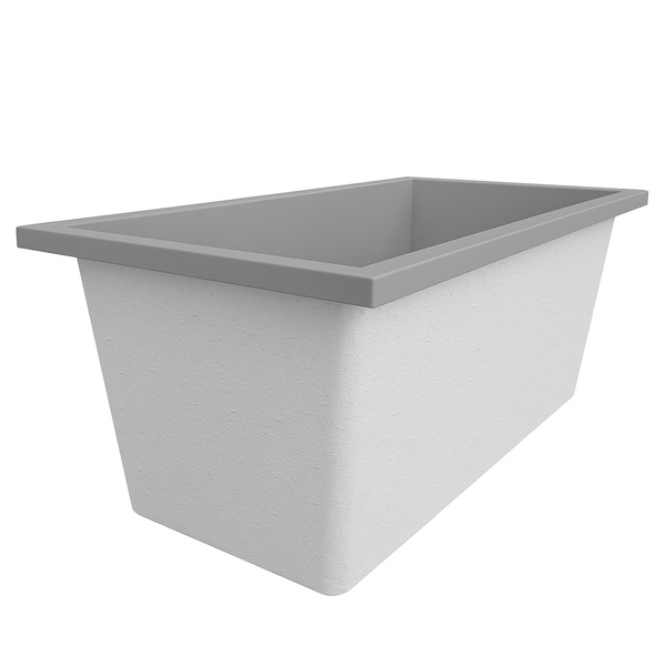 Omnitub Solo Extreme 1600 x 800 handmade UK deep soaking tub 600mm depth rectangular - close-up detail 4