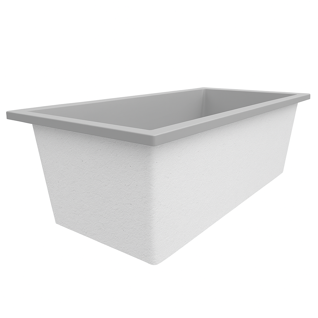 Deep Bathtub 1900 L x 900 W x 600 Soaking Depth Handmade by Omnitub