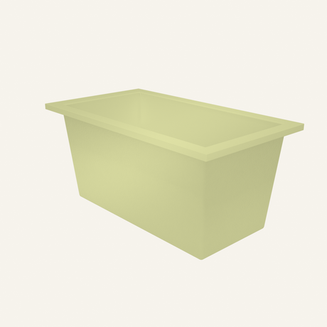 Omnitub 1350 x 750 handmade deep soaking tub 600mm depth in Green Haze