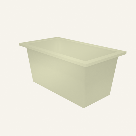 Omnitub 1350 x 750 handmade deep soaking tub 600mm depth in Green Mist
