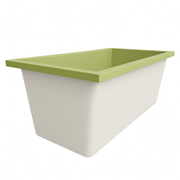 Omnitub Solo Extreme 1600 x 800 handmade UK deep soaking tub 600mm depth rectangular - lifestyle setting 4