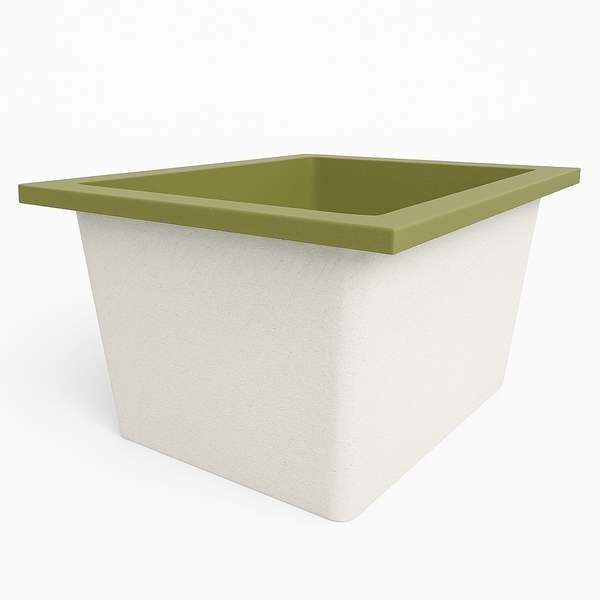 Omnitub Solo Extra 1150 x 900 handmade UK deep soaking tub 600mm depth rectangular - side angle 5