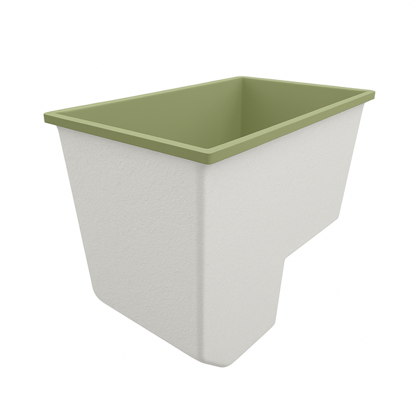 Omnitub 1100 x 600 UK seated soaking tub 1000mm depth rectangular - bathroom installation 6
