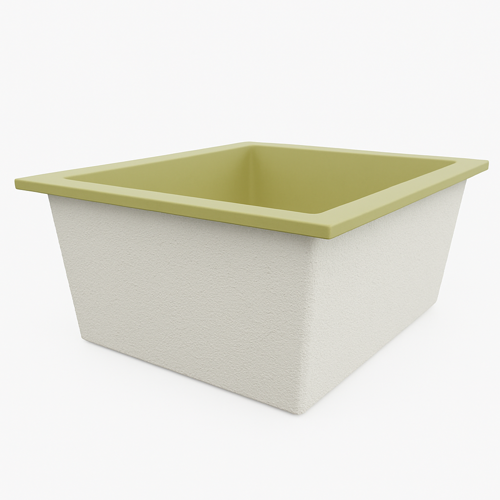 1400 L x 1200 W x 625 H. Bain profond. Omnitub Duo Flow