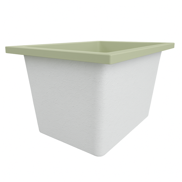 Omnitub Solo Max 1050 x 800 handmade UK deep soaking tub 600mm depth rectangular - configuration detail 3